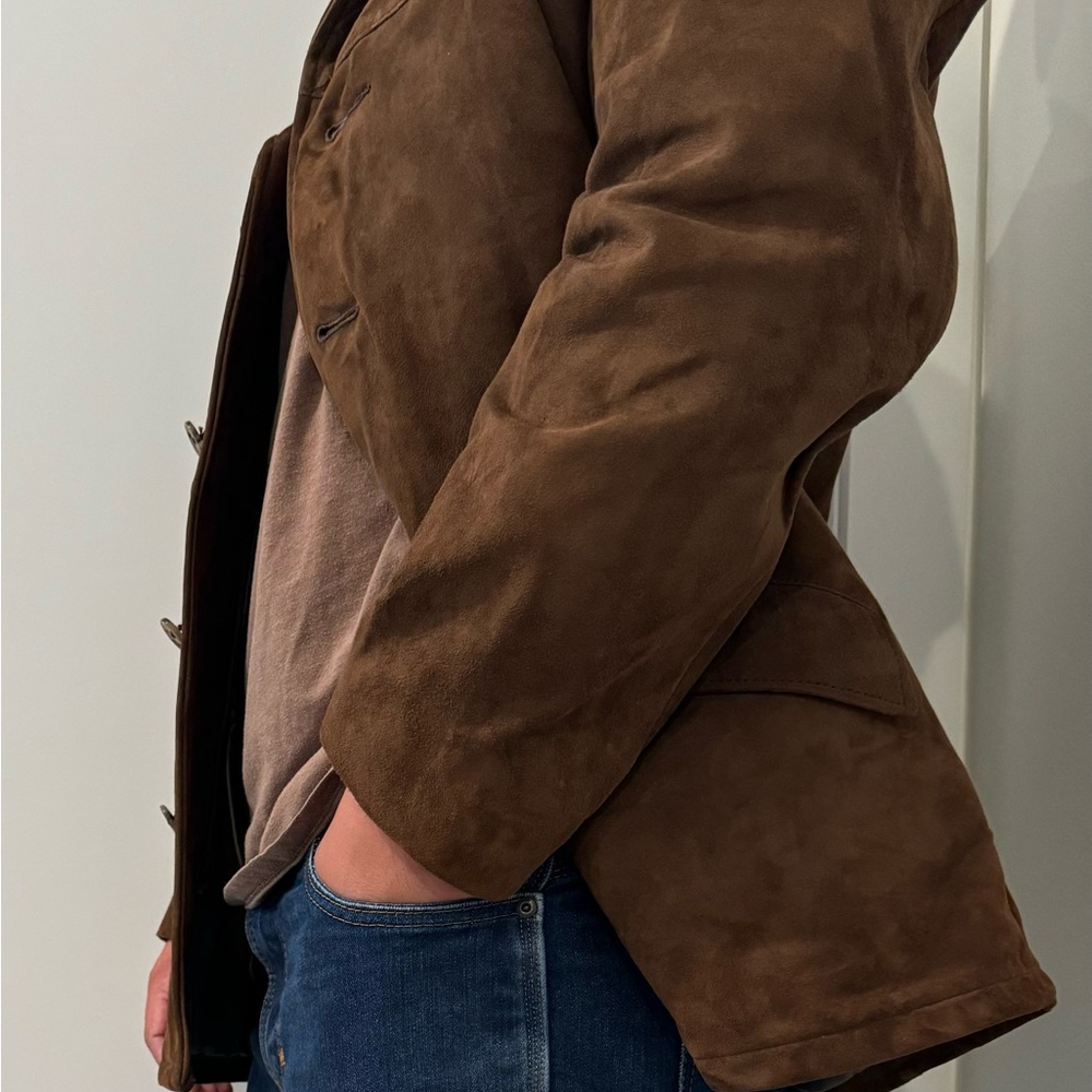 Suede Coat with Fleece Lining (Tall) - Picture 10 of 15